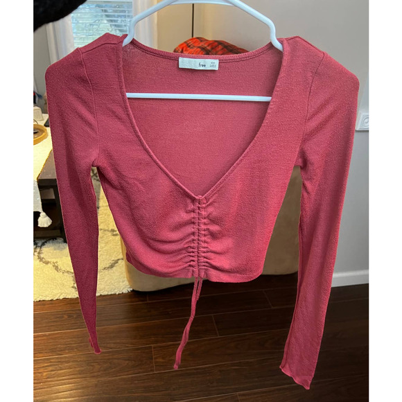 Aritzia Wilfred Free Long Sleeve Crop Top - Picture 2 of 3